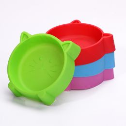 Non-slip healthy cat face bowl cartoon small pet bowl cat bowl dog bowl - Pink