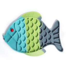 Wholesale pet dog silicone licking plate - C-Fish-Colorful