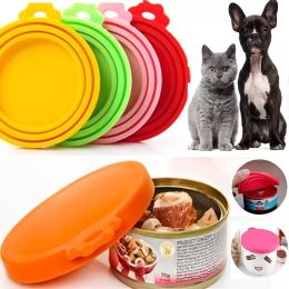 Pet Food Can Covers; Universal Safe Silicone Dog & Cat Food Can Lids; pack of 2 - Pink