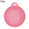 Pet Food Can Covers; Universal Safe Silicone Dog & Cat Food Can Lids; pack of 2 - Pink