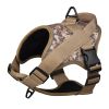 Dog Harness; large dog training tactical chest strap; K9 pet chest strap; vest type reflective dog rope; explosion-proof impulse traction - Red camouf