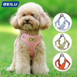 dog Harnesses and dog leash set; Pet Traction Rope Vest Pet Chest Strap Small and Medium Dog Strap Reflective Dog Walking Rope Wholesale - blue - S