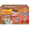 Purina Friskies Extra Gravy Chunky Wet Cat Food Variety Pack, 5.5 oz Cans (24 Pack)