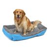 Washable Pet Dog Cat Bed Puppy Cushion House Pet Soft Warm Kennel Dog Mat Blanke - Blue - S