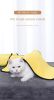 New coral velvet speed pet dry towel dog cat bath towel soft absorbent pet bath towel - [For adult cats] 30 * 60cm - yellow