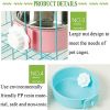 Crate Dog Bowl; Removable Stainless Steel Hanging Pet Cage Bowl Food & Water Feeder Coop Cup for Cat; Puppy; Birds; Rats; Guinea Pigs - pink