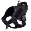 Dog Harness; large dog training tactical chest strap; K9 pet chest strap; vest type reflective dog rope; explosion-proof impulse traction - Red - M