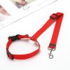 Solid Color 2 In 1 Pet Car Seat Belt Nylon Lead Leash Backseat Safety Belt Adjustable For Dog & Cat - Blue