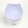 Pet Feeding Bowl Cat Ear Shape Feeding Bowl Neck Protection Bowl - White