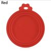 Pet Food Can Covers; Universal Safe Silicone Dog & Cat Food Can Lids; pack of 2 - Red