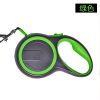 Retractable Dog Leash; Dog Walking Leash for Medium Large Dogs up to 110lbs; One Button Break & Lock ; Heavy Duty No Tangle - green - 3m