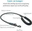 Dual Dog Leash; Double Dog Leash; 360 Swivel No Tangle Walking Leash; Shock Absorbing Bungee for Two Dogs - Black - length:90cm