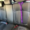 Solid Color 2 In 1 Pet Car Seat Belt Nylon Lead Leash Backseat Safety Belt Adjustable For Dog & Cat - Black