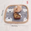 Warming Pet Pad Cartoon Paw Print Cat Warm Bed Plush Sleeping Pad For Small Puppy Dogs Kitten - L