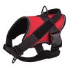 Dog Harness; large dog training tactical chest strap; K9 pet chest strap; vest type reflective dog rope; explosion-proof impulse traction - Red - L