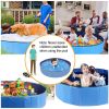 Foldable Pet Swimming Pool PVC Kiddie Baby Dog Swim Pool Bathing Tub Playmat Kids Pools - Blue