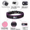 Pet dog collar; diving cloth reflective nylon collar; medium and large dog collar - Black ribbon: light blue - M 2.5*(38-48)CM