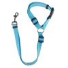 Solid Color 2 In 1 Pet Car Seat Belt Nylon Lead Leash Backseat Safety Belt Adjustable For Dog & Cat - SkyBlue