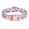 Sunflower pet collar cotton breathable dog collar pet supplies wholesale - Pink - M width 2.0 adjustment 31-50CM