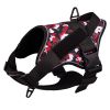 Dog Harness; large dog training tactical chest strap; K9 pet chest strap; vest type reflective dog rope; explosion-proof impulse traction - Red camouf