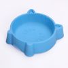 Non-slip healthy cat face bowl cartoon small pet bowl cat bowl dog bowl - green