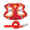 dog Harnesses and dog leash set; Pet Chest Strap Vest Dog Strap Small Dog Rope Wholesale Reflective Dog Towing Rope - red - S