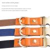 Leather dog collar; Leather Dog Collar Soft Padded Breathable Adjustable Tactical Pet Collar with Durable Metal Buckle for Small Medium Large Dogs - L