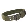 Super strong large dog collar with D-Ring & Buckle Collars Medium sized dog Golden haired horse dog Fierce dog collar - Army green - L