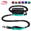 Hands Free Dog Leash with Zipper Pouch; Dual Padded Handles and Durable Bungee for Walking; Jogging and Running Your Dog - Aqua suit - 2.5*122CM