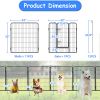 Dog Pens Outdoor 32" Height Foldable 12 Panels Heavy Duty Metal Portable Dog Playpen Indoor Anti-Rust Exercise Dog Fence with Doors for Large/Medium/S