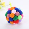 3pcs Pet toy ball set colorful handmade bell elastic ball 3 size combination cat toy - 3PCS(S+M+L)