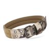 Super strong large dog collar with D-Ring & Buckle Collars Medium sized dog Golden haired horse dog Fierce dog collar - Army green - L